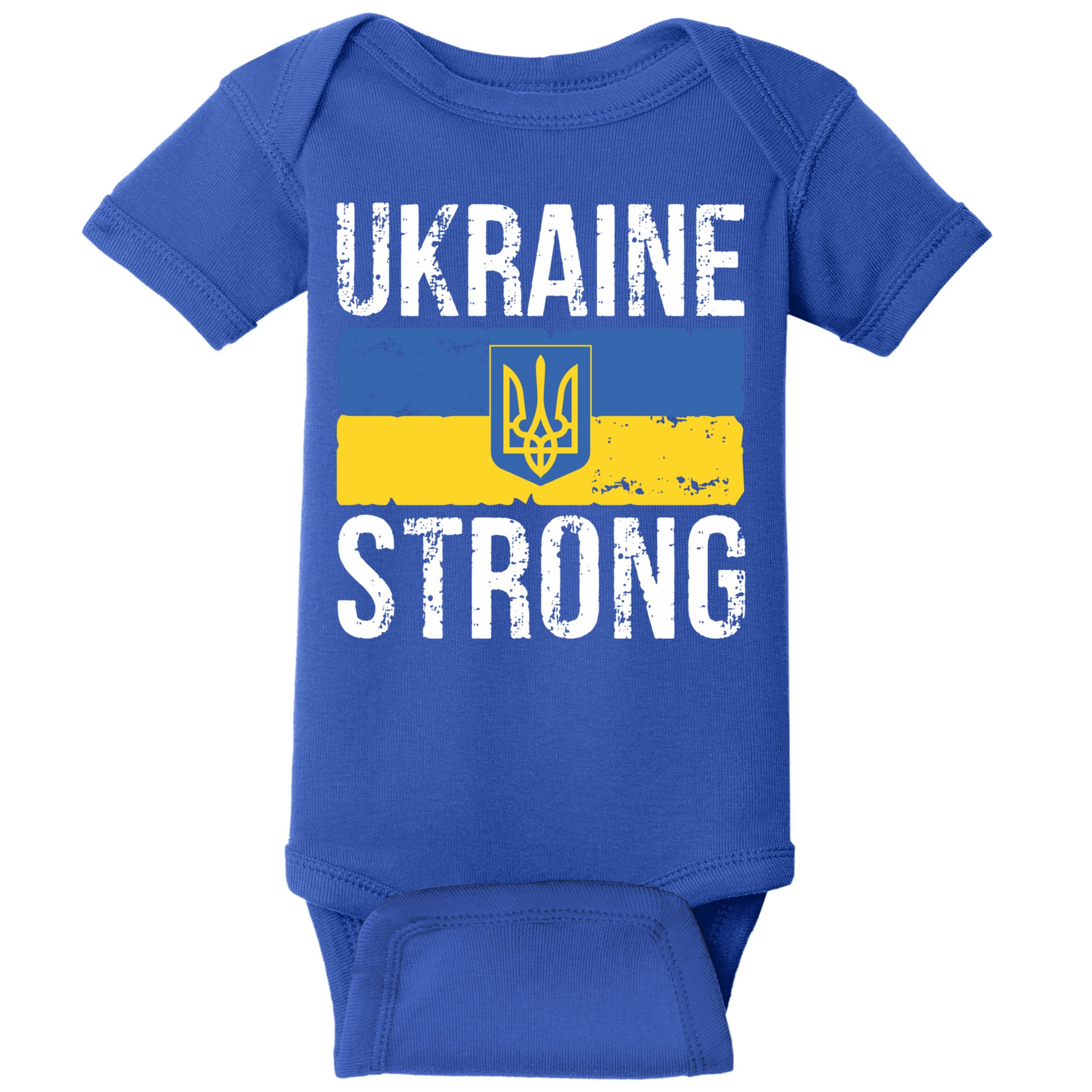 Ukraine Strong I Stand With Ukraine Flag Outfit Gift Baby Bodysuit