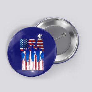 Usa Service July 4th Fourth Veterans Patriotic America Cool Gift Button