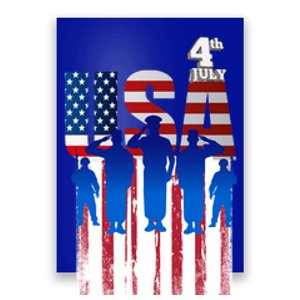 Usa Service July 4th Fourth Veterans Patriotic America Cool Gift Poster