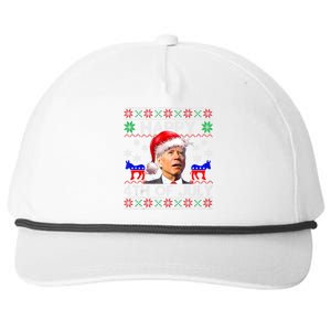 Ugly Santa Joe Biden Happy 4th Of July Christmas Snapback Five-Panel Rope Hat