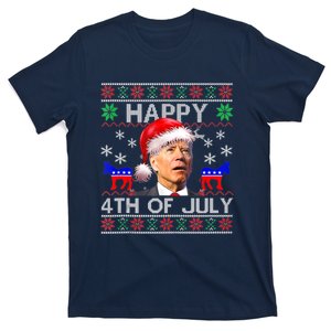 Ugly Santa Joe Biden Happy 4th Of July Christmas T-Shirt