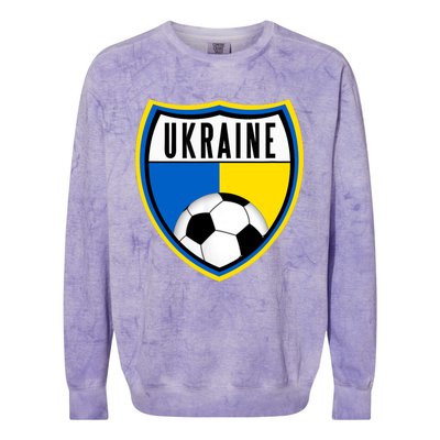 Ukraine Soccer Jersey Ukrainian Flag Colorblast Crewneck Sweatshirt