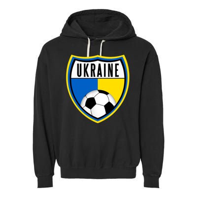 Ukraine Soccer Jersey Ukrainian Flag Garment-Dyed Fleece Hoodie