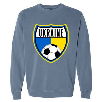 Ukraine Soccer Jersey Ukrainian Flag Garment-Dyed Sweatshirt