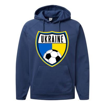 Ukraine Soccer Jersey Ukrainian Flag Performance Fleece Hoodie