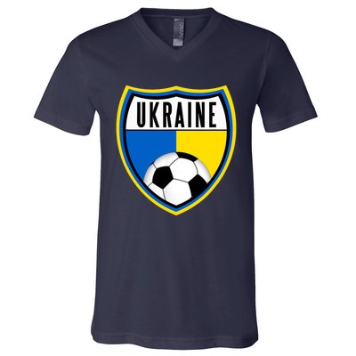 Ukraine Soccer Jersey Ukrainian Flag V-Neck T-Shirt