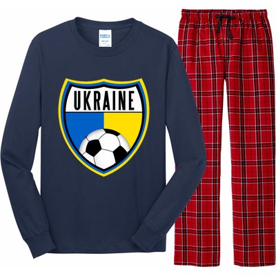 Ukraine Soccer Jersey Ukrainian Flag Long Sleeve Pajama Set