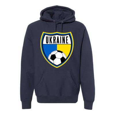 Ukraine Soccer Jersey Ukrainian Flag Premium Hoodie