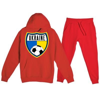 Ukraine Soccer Jersey Ukrainian Flag Premium Hooded Sweatsuit Set