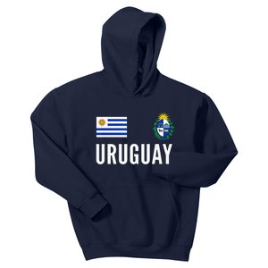 Uruguay Soccer Jersey Football Fan Support Kids Hoodie