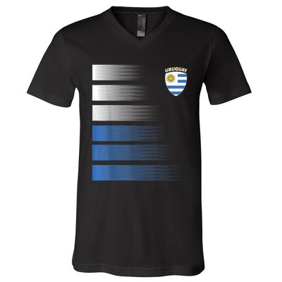 Uruguayan Soccer Jersey Uruguay Football Uruguay Flag V-Neck T-Shirt