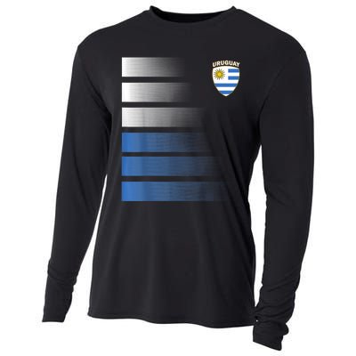 Uruguayan Soccer Jersey Uruguay Football Uruguay Flag Cooling Performance Long Sleeve Crew