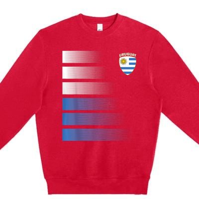 Uruguayan Soccer Jersey Uruguay Football Uruguay Flag Premium Crewneck Sweatshirt