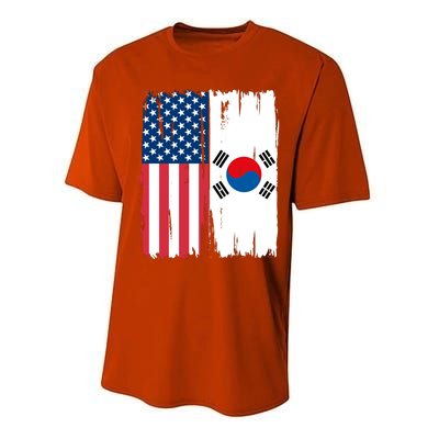 Usa South Korean Flag Meaningful Gift Performance Sprint T-Shirt