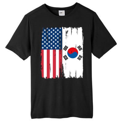 Usa South Korean Flag Meaningful Gift Tall Fusion ChromaSoft Performance T-Shirt