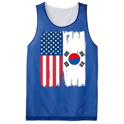 Usa South Korean Flag Meaningful Gift Mesh Reversible Basketball Jersey Tank