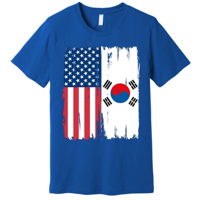 Usa South Korean Flag Meaningful Gift Premium T-Shirt