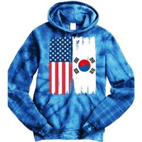 Usa South Korean Flag Meaningful Gift Tie Dye Hoodie