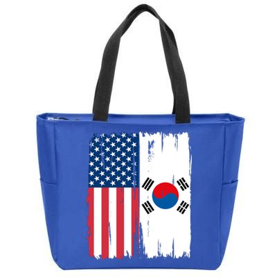 Usa South Korean Flag Meaningful Gift Zip Tote Bag