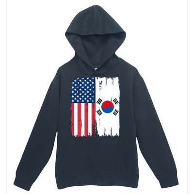 Usa South Korean Flag Meaningful Gift Urban Pullover Hoodie