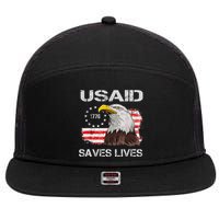 Usaid Saves Lives 7 Panel Mesh Trucker Snapback Hat