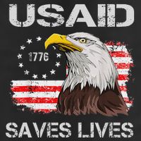 Usaid Saves Lives 7 Panel Mesh Trucker Snapback Hat