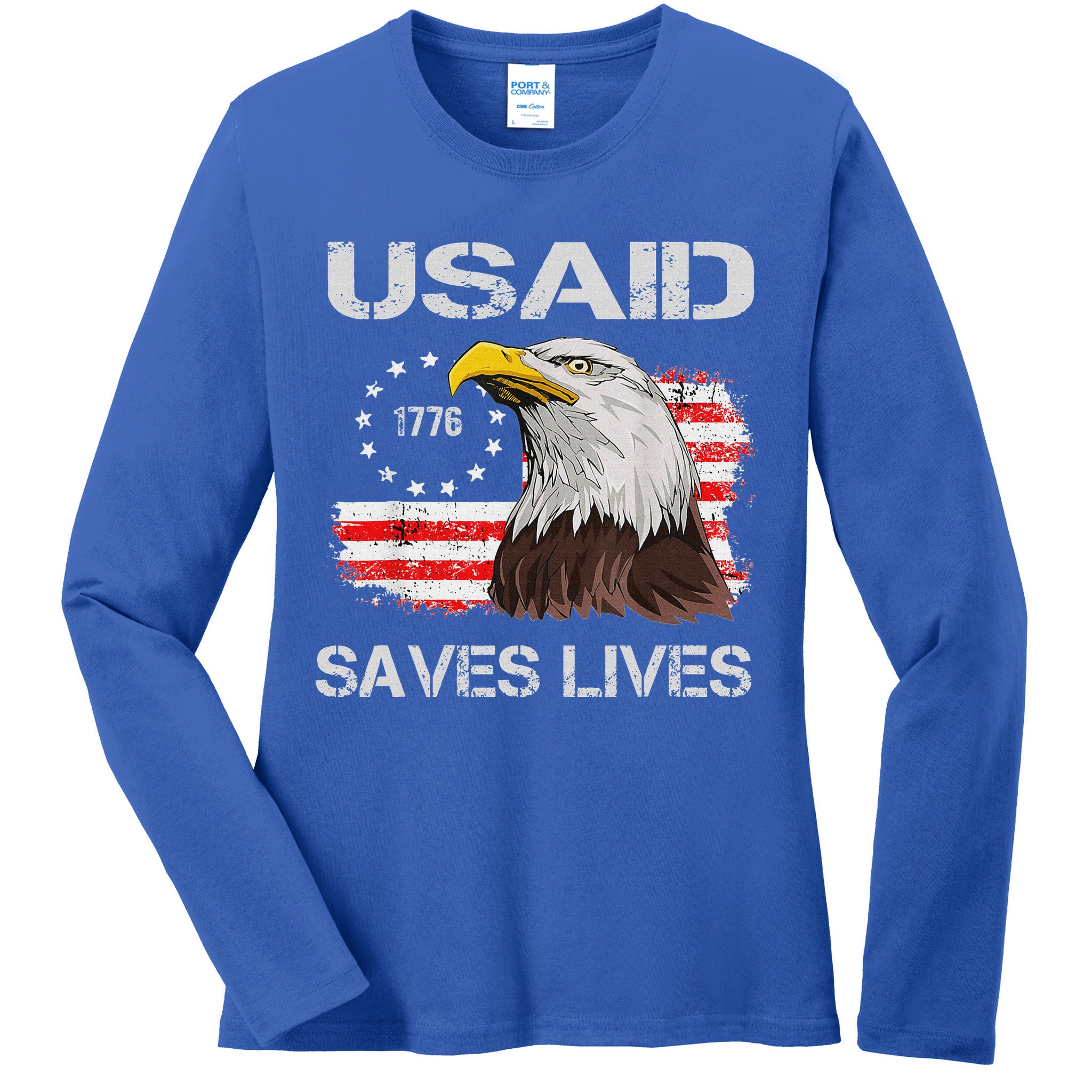 Usaid Saves Lives Ladies Long Sleeve Shirt