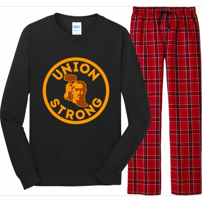 Union Strong Labor Worker Meaningful Gift Long Sleeve Pajama Set