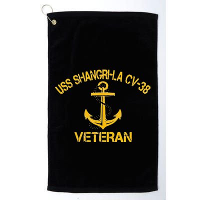 Uss Shangri La Cv 38 Aircraft Carrier Veteran Veterans Day Golf Towel