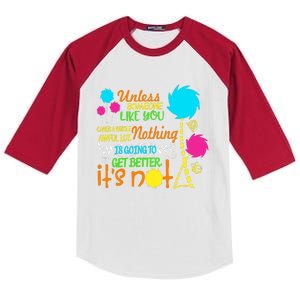 Unless Someone Like You Nothing Is Going To Get Better Earth Day Save The Planet Kids Colorblock Raglan Jersey