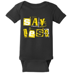 Universitygold Say Less Varsitygold Color Baby Bodysuit