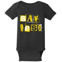 Universitygold Say Less Varsitygold Color Baby Bodysuit