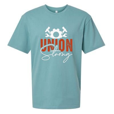 Union Strong Labor Day Gift Sueded Cloud Jersey T-Shirt