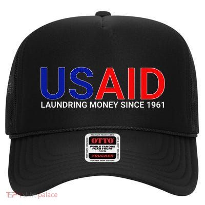 Usaid Satire Laundering Money Humor Activists High Crown Mesh Back Trucker Hat