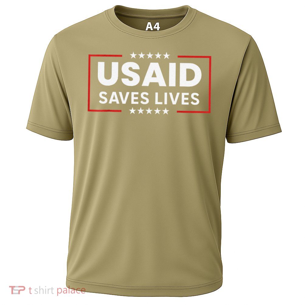 USAID Saves Lives US Agency International Development Gift Cooling Performance Crew T-Shirt