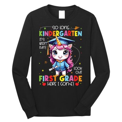 Unicorn So Long Kindergarten Graduation Last Day Of School Long Sleeve Shirt