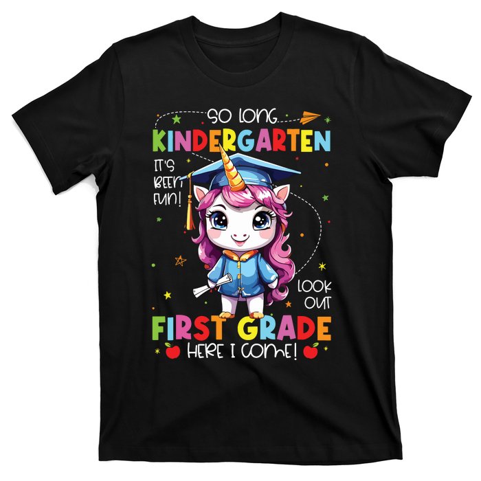 Unicorn So Long Kindergarten Graduation Last Day Of School T-Shirt