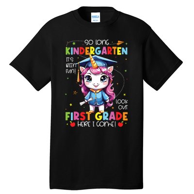 Unicorn So Long Kindergarten Graduation Last Day Of School Tall T-Shirt