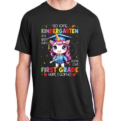 Unicorn So Long Kindergarten Graduation Last Day Of School Adult ChromaSoft Performance T-Shirt