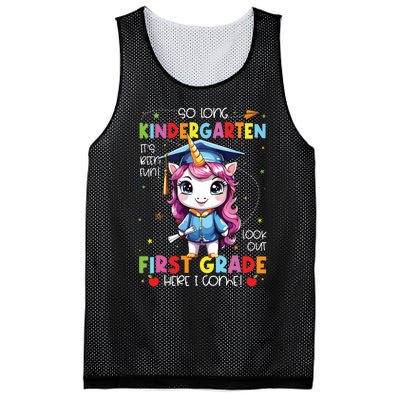 Unicorn So Long Kindergarten Graduation Last Day Of School Mesh Reversible Basketball Jersey Tank