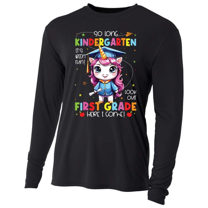 Unicorn So Long Kindergarten Graduation Last Day Of School Cooling Performance Long Sleeve Crew