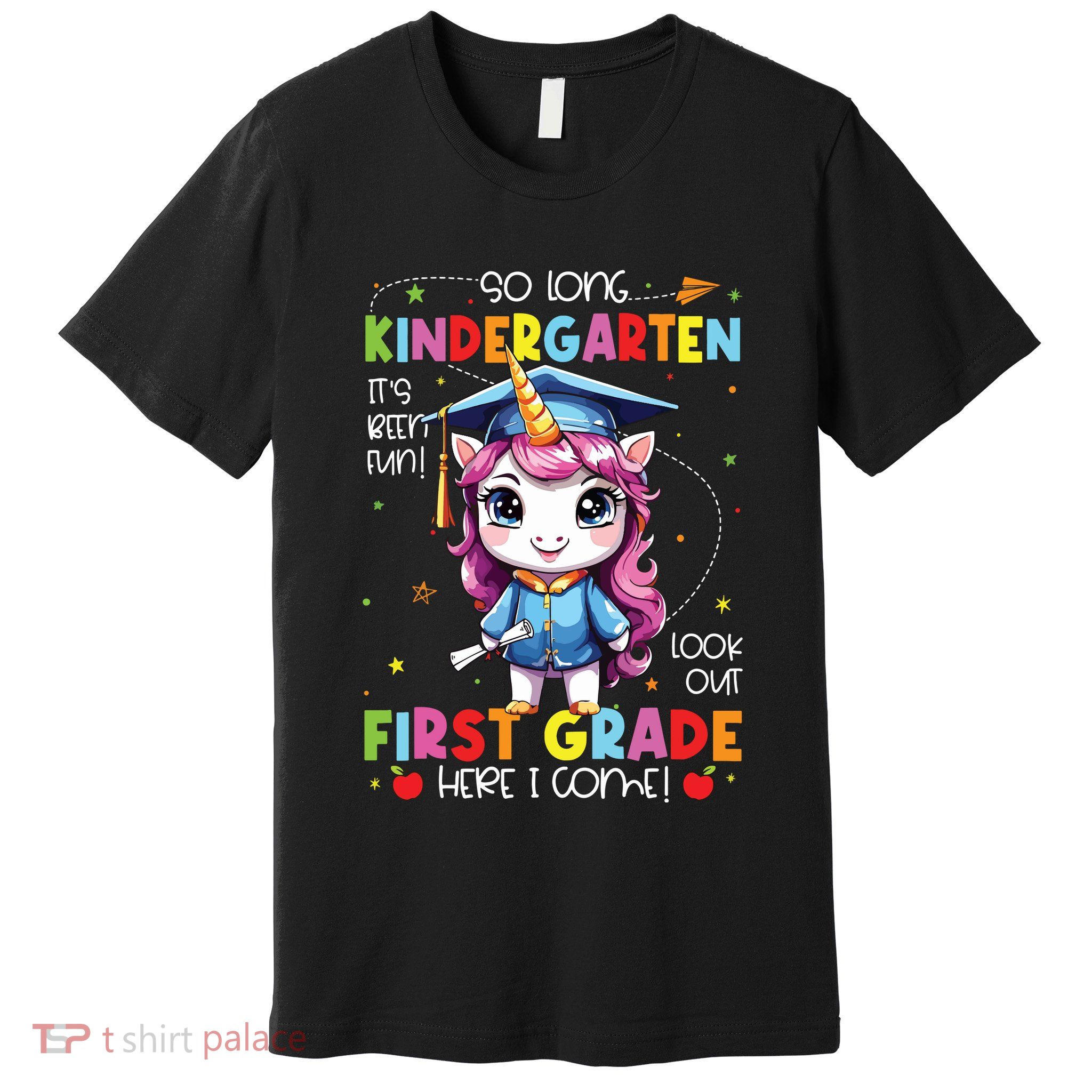 Unicorn So Long Kindergarten Graduation Last Day Of School Premium T-Shirt