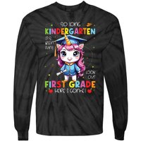 Unicorn So Long Kindergarten Graduation Last Day Of School Tie-Dye Long Sleeve Shirt