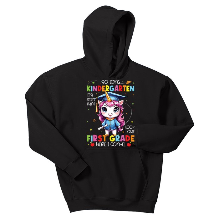 Unicorn So Long Kindergarten Graduation Last Day Of School Kids Hoodie