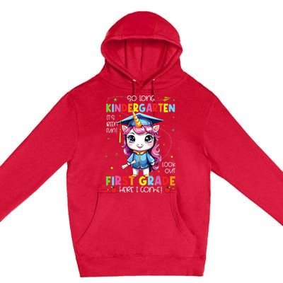 Unicorn So Long Kindergarten Graduation Last Day Of School Premium Pullover Hoodie