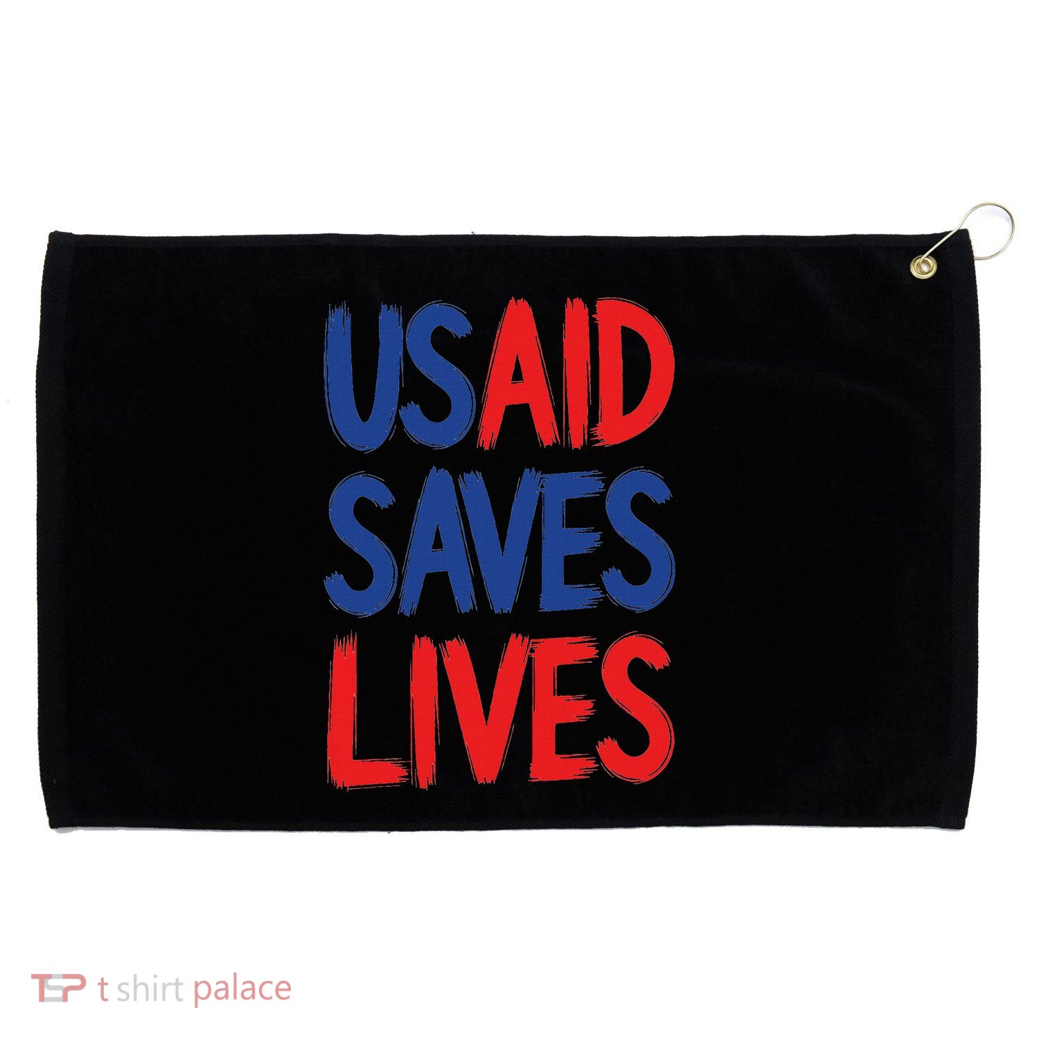 Usaid Saves Lives Us Agency International Development Grommeted Golf Towel