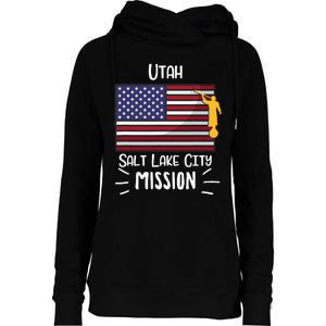 Utah Salt Lake City Mormon Lds Mission Missionary Womens Funnel Neck Pullover Hood