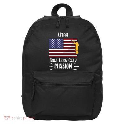 Utah Salt Lake City Mormon Lds Mission Missionary 16 in Basic Backpack