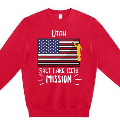 Utah Salt Lake City Mormon Lds Mission Missionary Premium Crewneck Sweatshirt