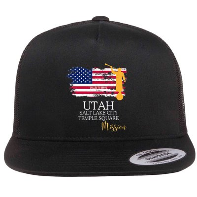 Utah Salt Lake City Temple Square Mormon Lds Mission Mission Flat Bill Trucker Hat